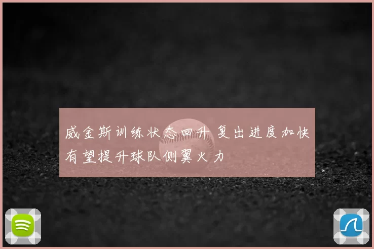 威金斯训练状态回升 复出进度加快有望提升球队侧翼火力